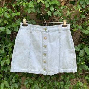 Jean button down skirt